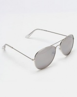 New Look Pilot Aviator Sunglasses Silver Mirrored Photo