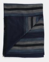 All Heart Striped Ombre Blanket Scarf Navy/Grey Photo