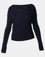G Couture Navy Knitwear Top Photo