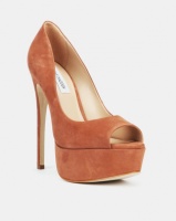 Steve Madden Deanna Heels Tan Nubuck Photo