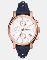 Fossil Obf Leather Watch Navy Photo