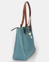 Fossil Rachel Leather Tote Bag Blue Photo