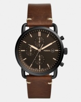 Fossil Commuter Chrono - Ec Leather Watch Brown Photo