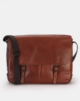 Fossil Buckner Leather Messenger Bag Cognac Photo