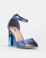 PLUM Block Heel Sandal Midnight Blue Photo