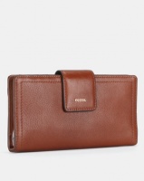 Fossil Logan Leather Bifold Wallet Brown Photo