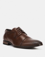 Utopia Formal Embossed Toe Lace Up Brown Photo