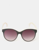 New Look Rounded Contrast Inner Sunglasses Black Photo