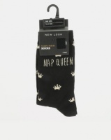 New Look Crown Print Nap Queen Socks Black Photo