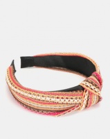 New Look Zig Zag Knot Top Headband Multicoloured Photo