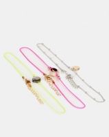 New Look Silver Chain Neon Shell Chokers Multi-coloured Photo