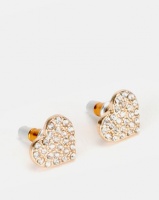 New Look Diamant? Heart Stud Earrings Gold Photo