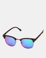 New Look Mirrored Rounded Sunglasses Brown Photo
