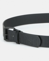 New Look Roman Numeral Embossed Belt Black Photo