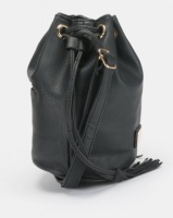 Blackcherry Bag Drawsting Bucket Crossbody Bag Black Photo