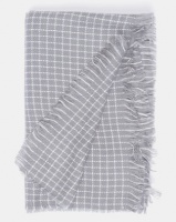 Blackcherry Bag Tiny Grid Scarf Grey/White Photo