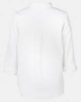 New Look Maternity Linen Blend Overhead Shirt White Photo