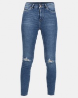 New Look Ripped High Waist Super Skinny Hallie Jeans Blue Photo