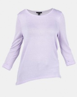 New Look 3/4 Sleeve Fine Knit Top Lilac Photo