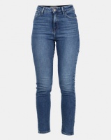 New Look Dark Blue Waist Enhance Slim Mom Jeans Photo