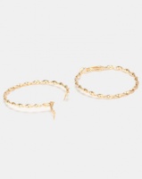 Lily Rose Lily & Rose Chain Link Hoop Earrings Gold Photo