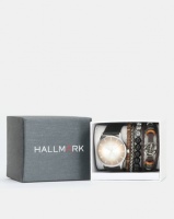 Hallmark Watch and Anchor Bangle Gift Set Black/Brown Photo