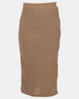 Utopia Cut N Sew Skirt With Buttons Camel Photo