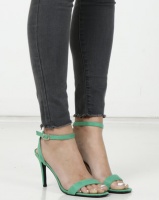 Legit Banded Mule Thin Cross Back Ankle-strap Green Photo
