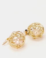 Lily Rose Lily & Rose Pearl Wire Ball Earrings Gold Photo