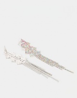 Lily Rose Lily & Rose Diamante Pointy Earrings Silver Photo