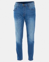Crosshatch Stone Wash Dapple Slim Fit Ripped Jeans Blue Photo