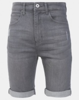 Crosshatch Hopewell Denim Shorts Grey Photo