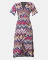 Lila Rose Red Print Wrap Maxi Dress Multi Photo