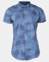 Smith & Jones Ensign Blue Audley Floral Short Sleeve Shirt Photo