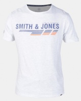 Smith & Jones Marl Axten Logo T-shirt Off White Photo