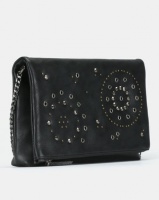 Bata Studded Foldover Crossbody Bag Black Photo
