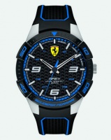 Ferrari Apex Blue Silicone Strap Watch Black Photo
