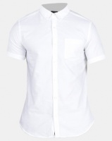 New Look Mens Oxford Short Sleeve Shirt White Photo