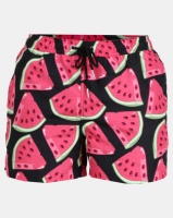 New Look Mens Watermelon Swimming Shorts Black Photo