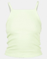 New Look Ribbed High Neck Cami Light Green Photo