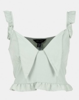 New Look Frill Tie Front Cami Mint Green Photo