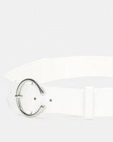 New Look Horseshoe Buckle Belt White Photo