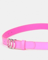 New Look Neon Double Circle Belt Bright Pink Photo