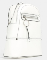 New Look Ring Zip Utility Mini Backpack White Photo