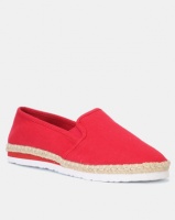 New Look Canvas Slip On Espadrilles Bright Red Photo