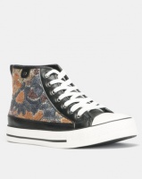 Tomy Takkies Lace Up Floral Black Photo