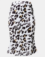 Royal T Leopard Print Silky Midi Skirt Multi Photo
