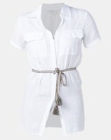 Royal T Shirt Style Rope Tie Dress White Photo