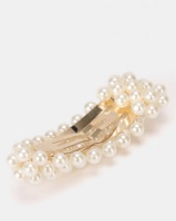 You I You & I Long Triangle Gold Faux Pearl Hair Clip Photo