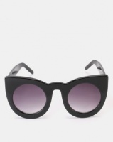 You I You & I Shiny Black Bold Cat-eye Sunglasses Photo